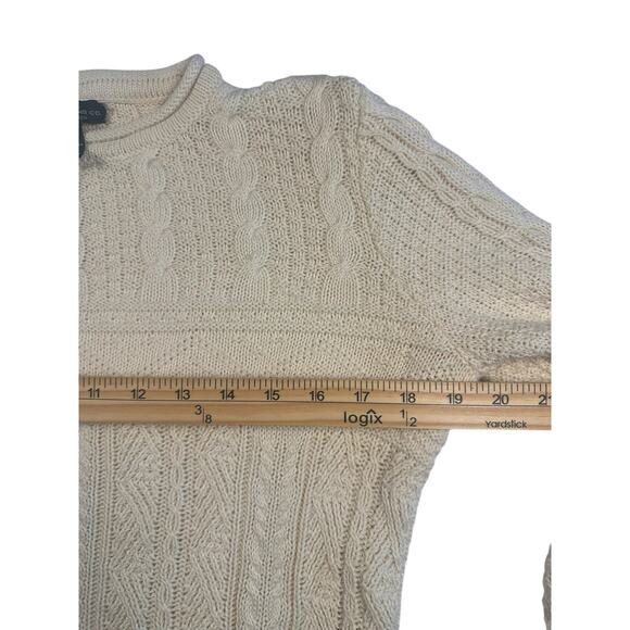Lauren Ralph Lauren Cable Knit Sweater Cream – Size M Preppy OldMoney Christmas - Picture 4 of 7